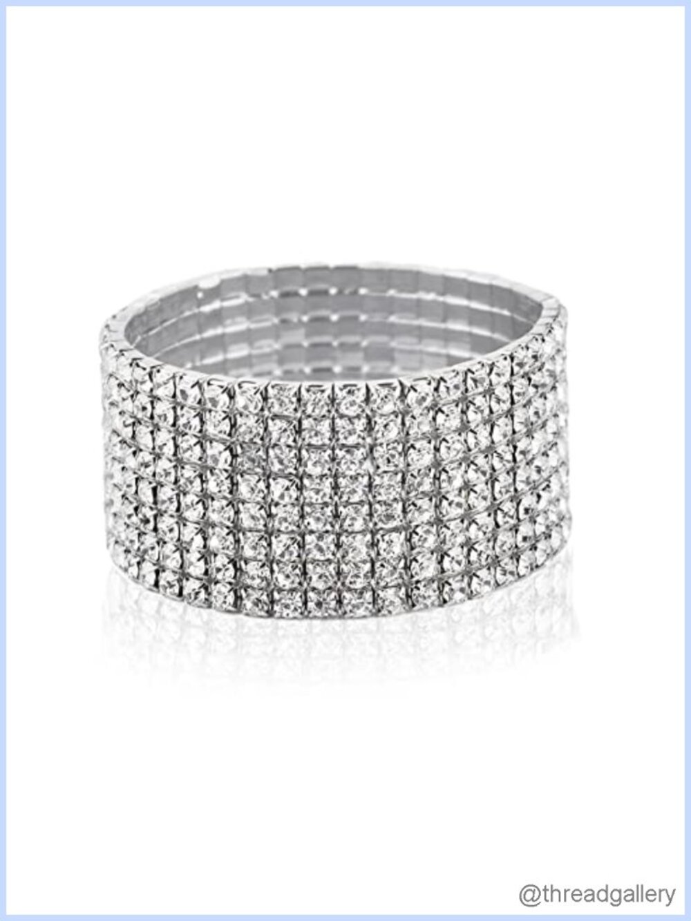 Rhinestone Crystal Stretch Stackable Bracelet Bridal Tennis Bangle for Women